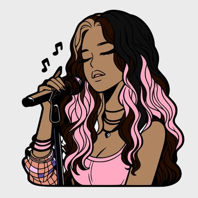 realistic female singer