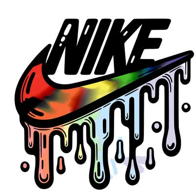 dripping nike logo
