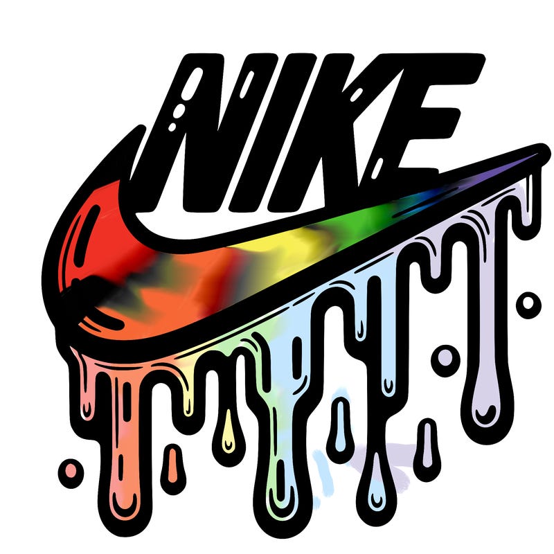 dripping nike logo