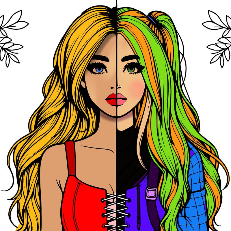 realistic girl split