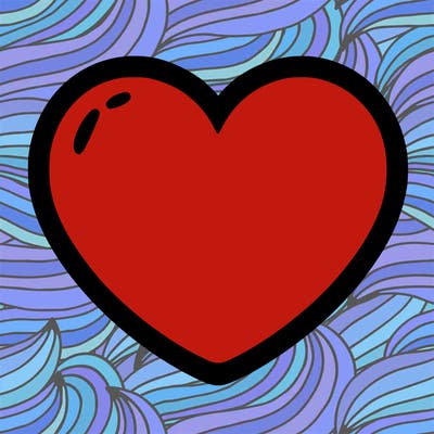 a blank heart