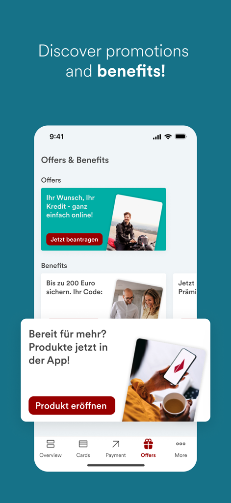 BAWAG Banking App - BAWAG Banking App screen displaying special offers and promotional benefits.