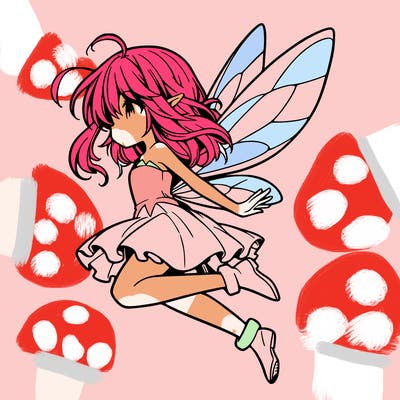 manga fairy flying