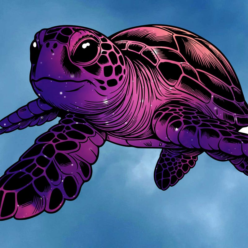 realistic sea turtle