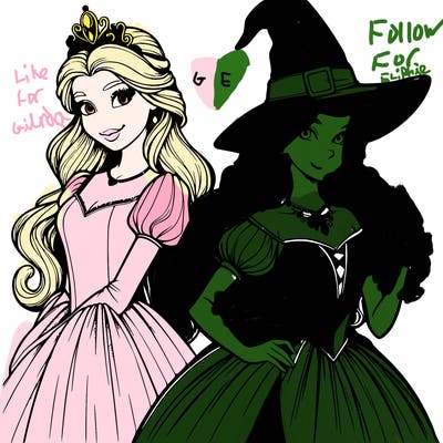 a realistic princess and a witch