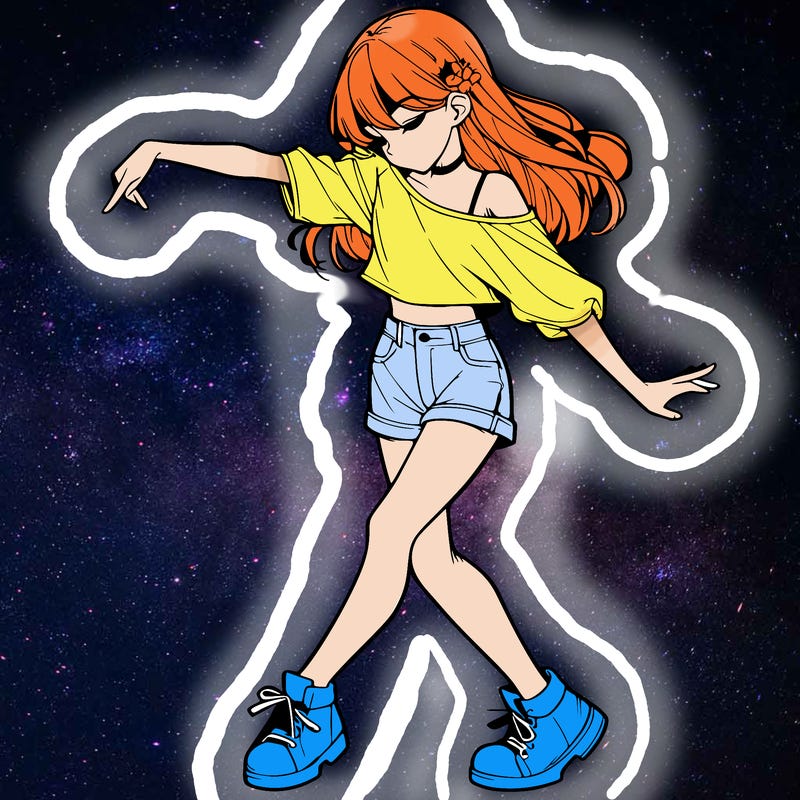 realistic girl danceing