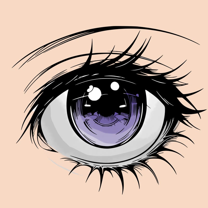 realistic anime eye fenale anime eye