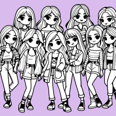 group of girls