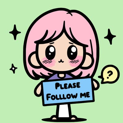 please follow me