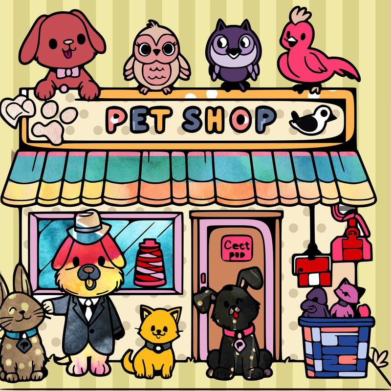 a pet shop where the animals are in charge and customers are pets