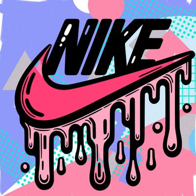 dripping nike logo