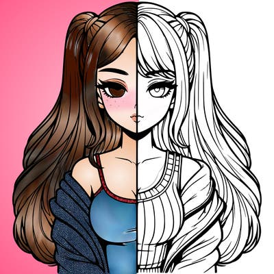 realistic girl split