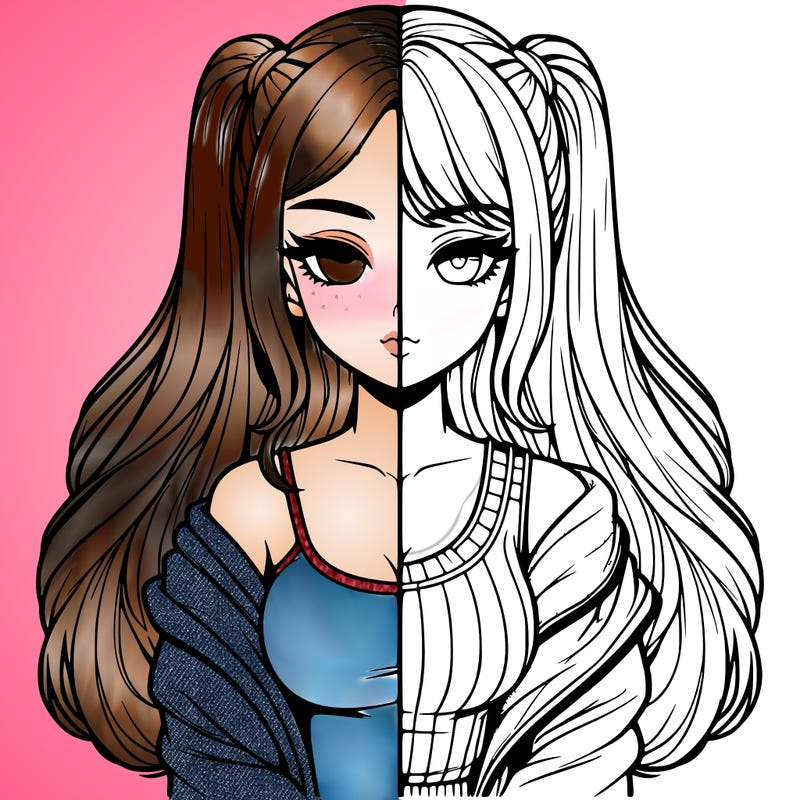 realistic girl split