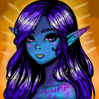 elf girl realistic dark fantasy