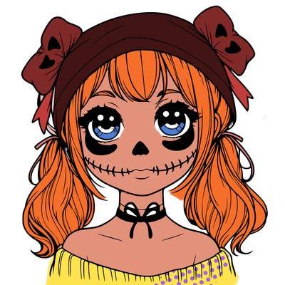 realistic girl halloween