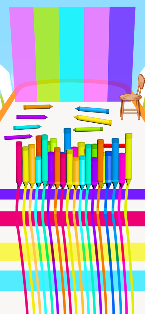 Pencil Color Run: Pen Rush 3d - Colorful pencils drawing trails in the Pencil Color Run game