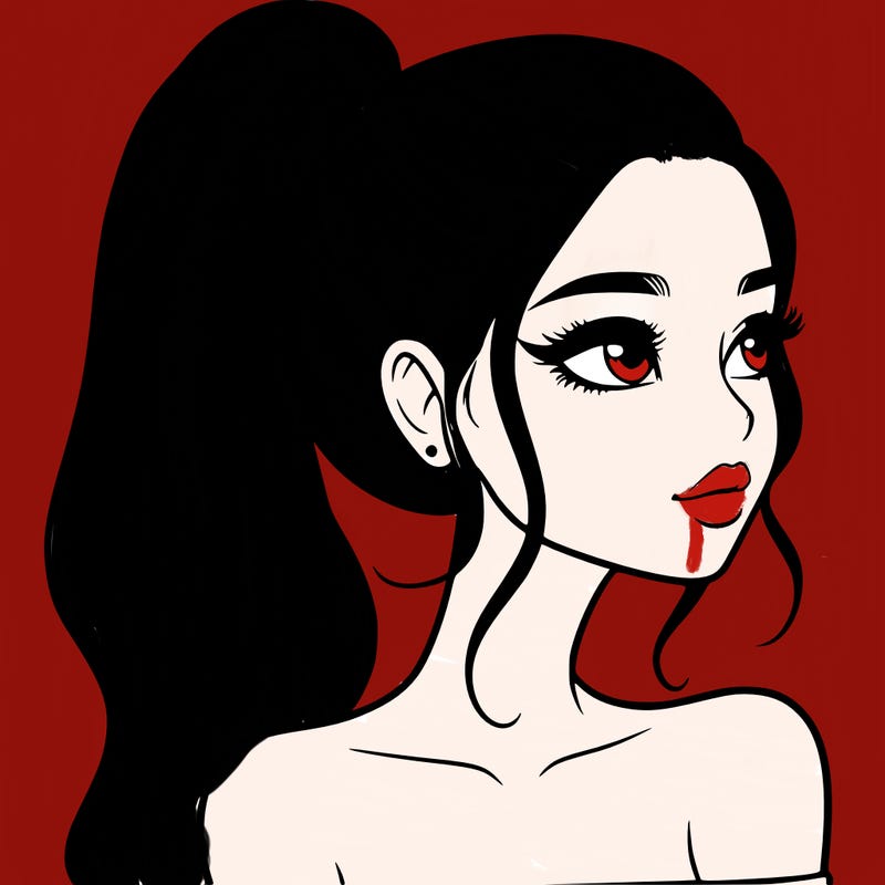 a beautiful and realistic girl with a high pony tail