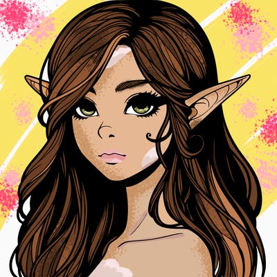 elf girl realistic dark fantasy