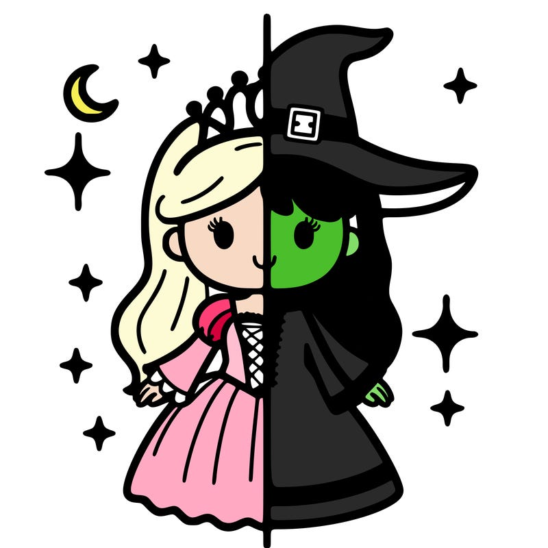 split princess and witch
