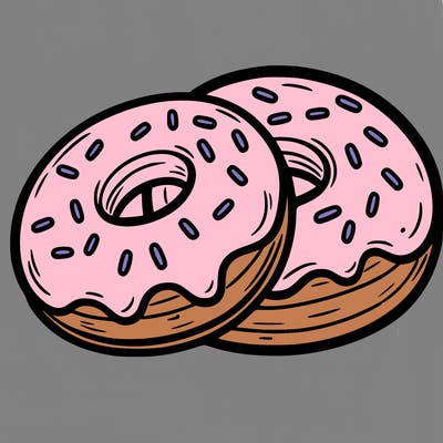 a piece of food doughnuts