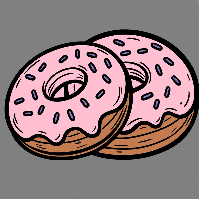 a piece of food doughnuts