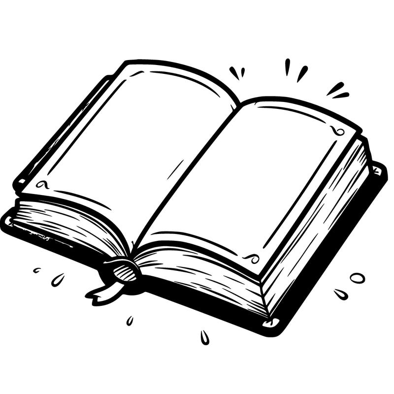 a blank open book
