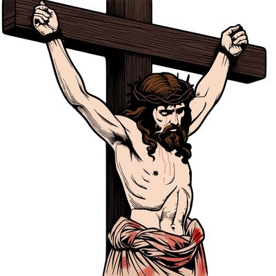 jesus realistic on the cross