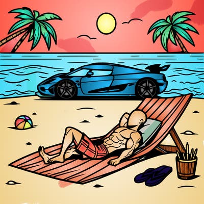 2020 koenigsegg jesko on the beach