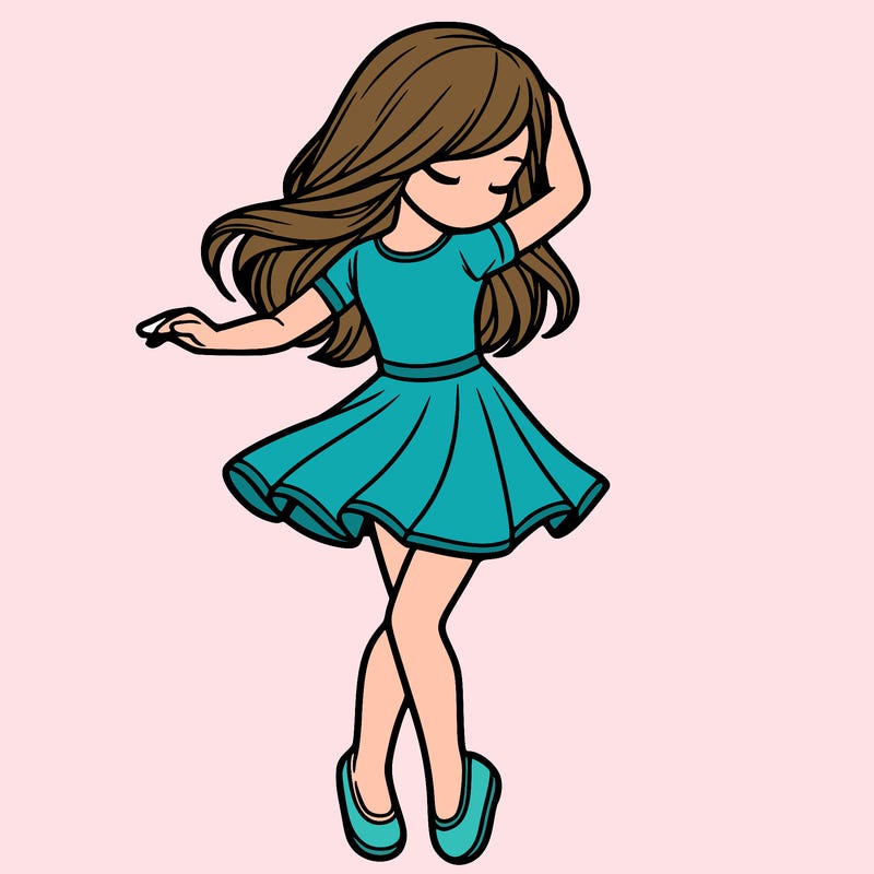 girl dancing  realistic