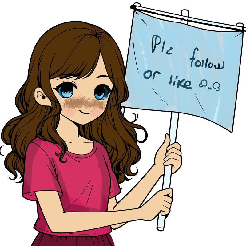 realistic girl holding a banner