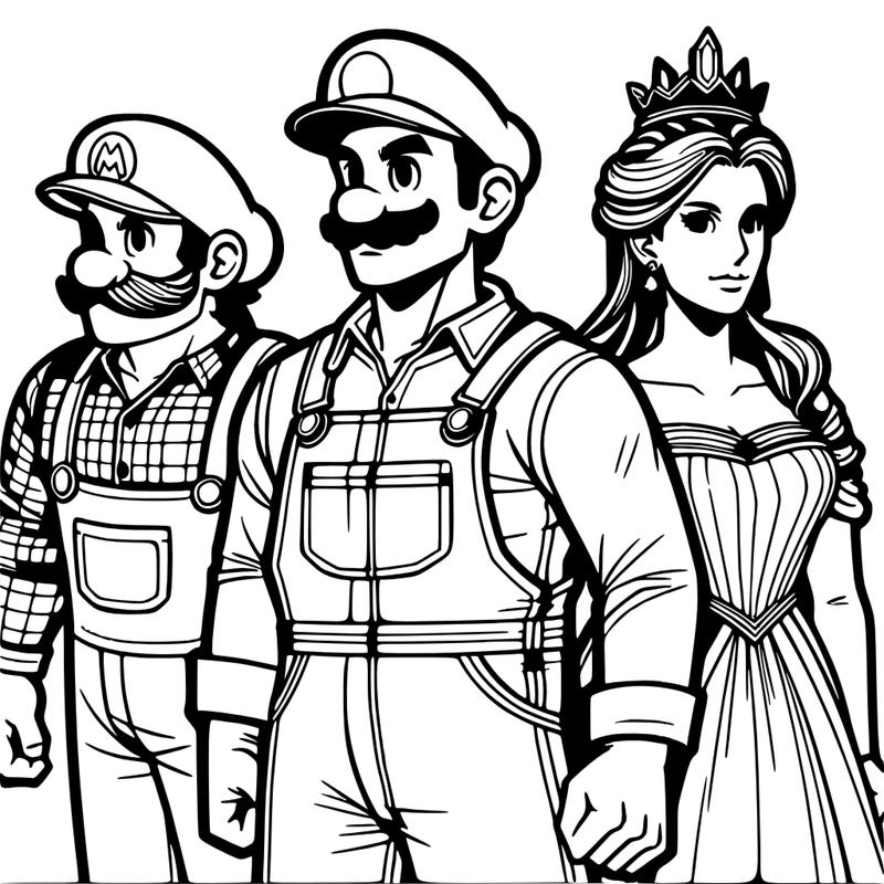 mario luigi and princess peach