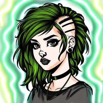 realistic punk style girl