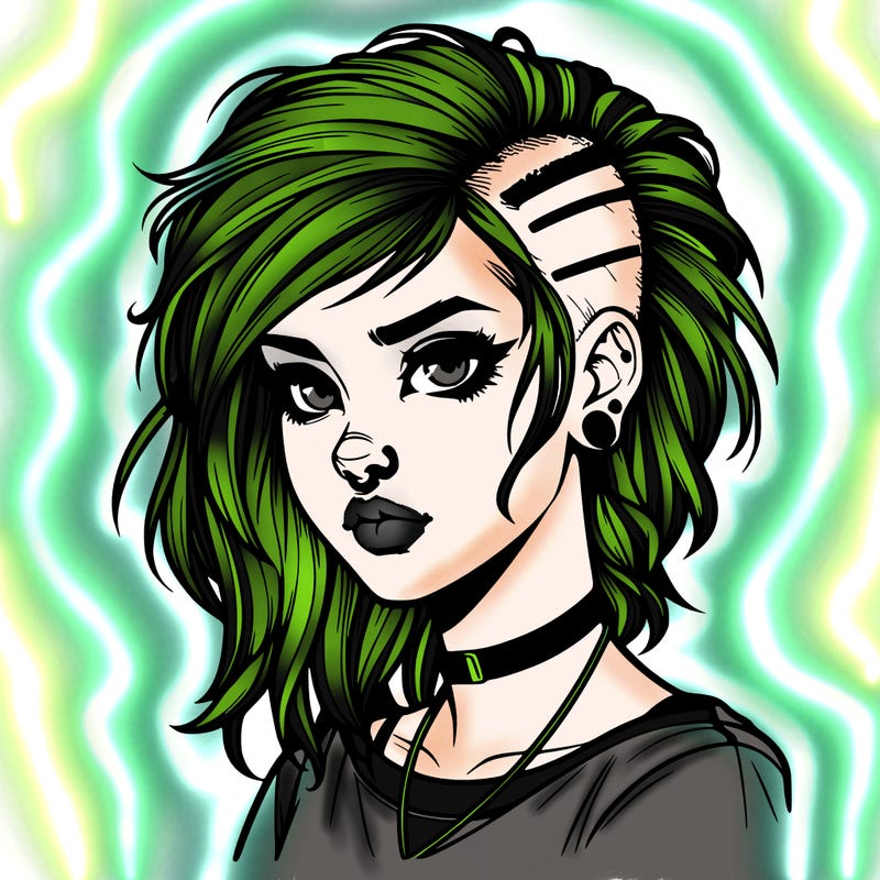realistic punk style girl