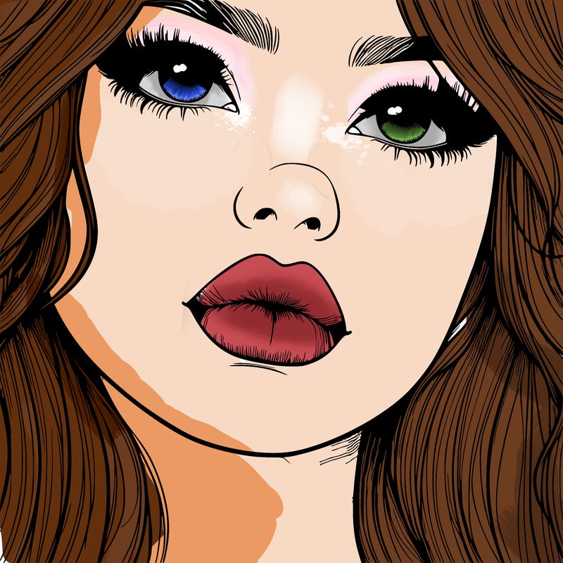 really realistic girl with lips