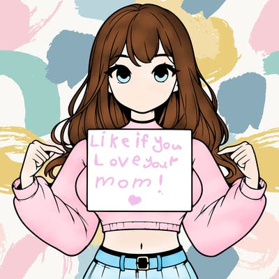 girl holding a blank sign in a long sleeve crop top