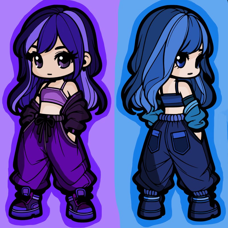 girl in crop top and baggy pants