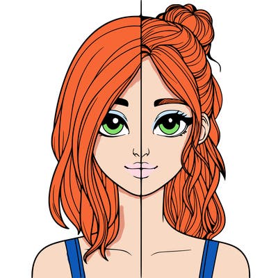 realistic girl split