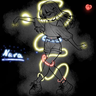 realistic girl danceing