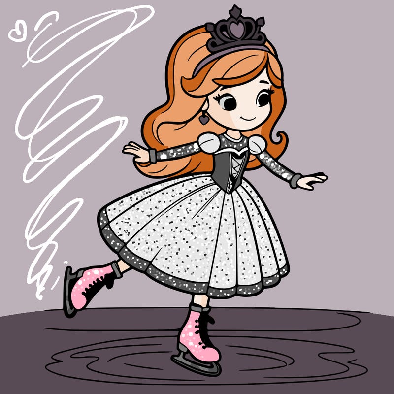 princess skating on ice