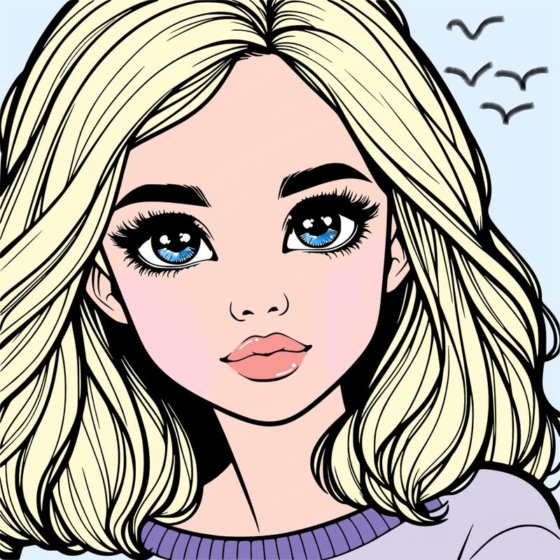 realistic girl whith cute eyes