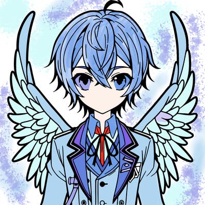 anime boy with wings