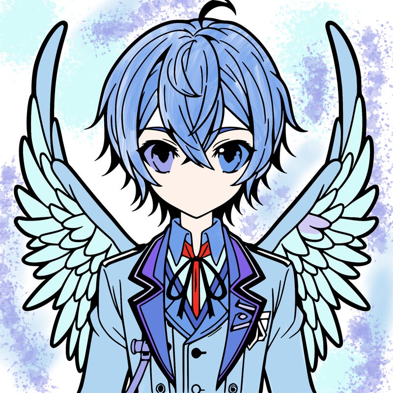 anime boy with wings