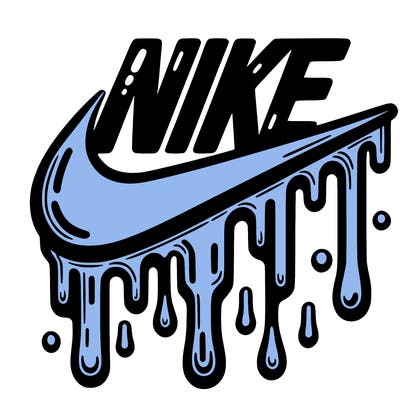 dripping nike logo