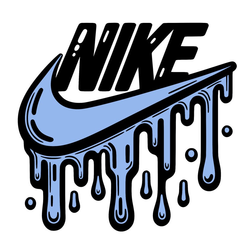 dripping nike logo