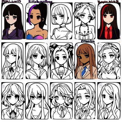 girls that look diffrent anime