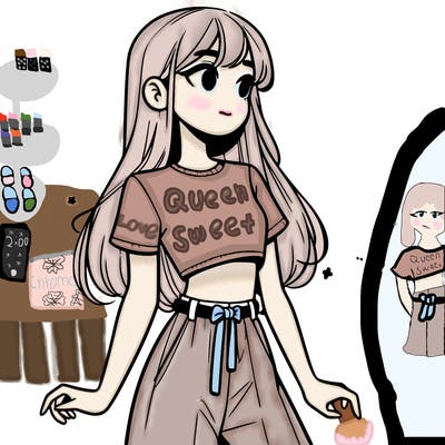 girl in a cute crop top