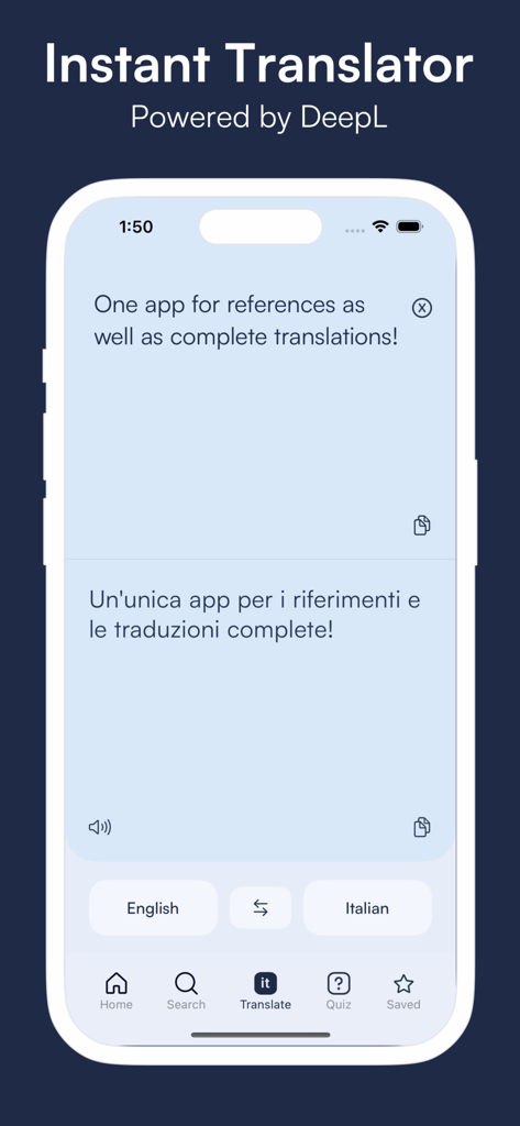 Vurbit: Learn Italian Fast - Instant English to Italian translator in Vurbit app