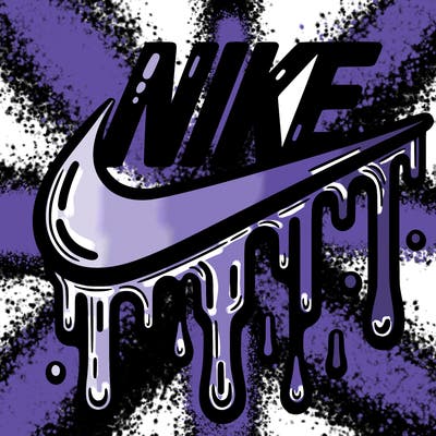 dripping nike logo