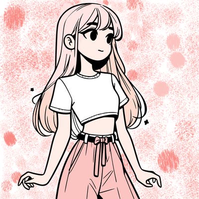 girl in a cute crop top