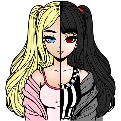 realistic girl split